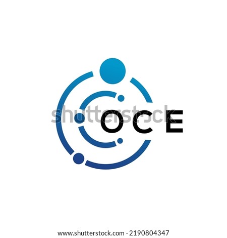 OCE letter technology logo design on white background. OCE creative initials letter IT logo concept. OCE letter design.