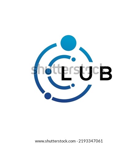LUB letter technology logo design on white background. LUB creative initials letter IT logo concept. LUB letter design. Zdjęcia stock © 