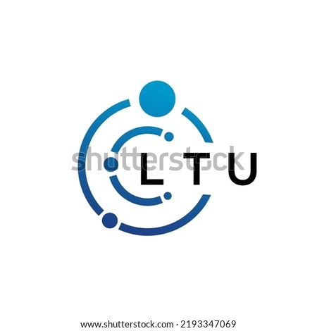LTU letter technology logo design on white background. LTU creative initials letter IT logo concept. LTU letter design.