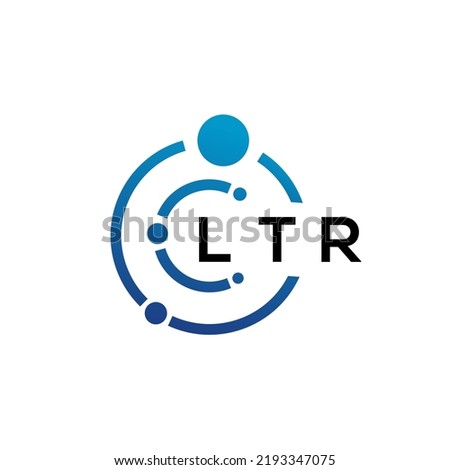 LTR letter technology logo design on white background. LTR creative initials letter IT logo concept. LTR letter design.