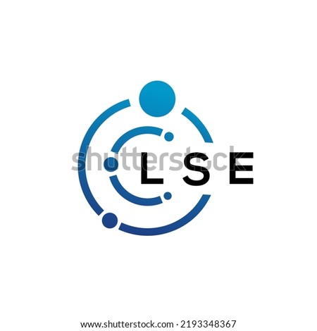 LSE letter technology logo design on white background. LSE creative initials letter IT logo concept. LSE letter design.