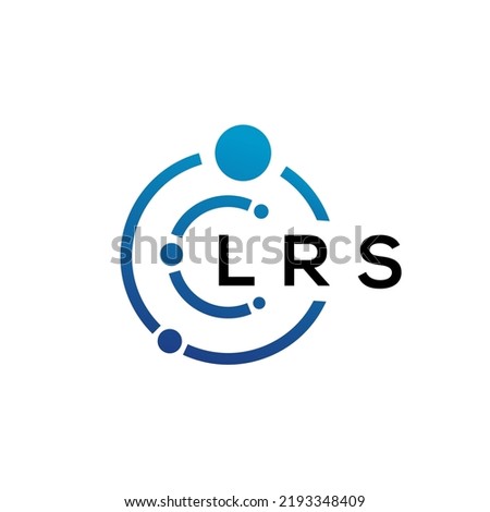 LRS letter technology logo design on white background. LRS creative initials letter IT logo concept. LRS letter design.