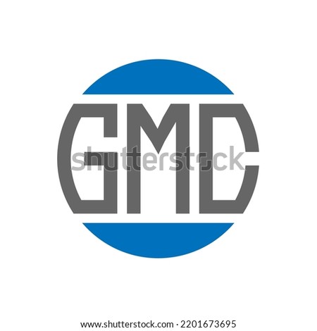 GMC letter logo design on white background. GMC creative initials circle logo concept. GMC letter design.