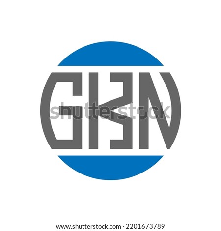 GKN letter logo design on white background. GKN creative initials circle logo concept. GKN letter design.
