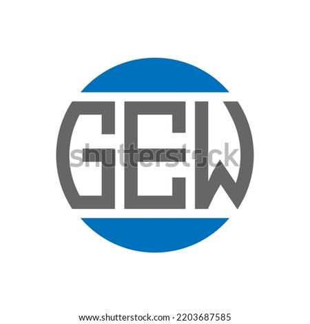 GEW letter logo design on white background. GEW creative initials circle logo concept. GEW letter design.