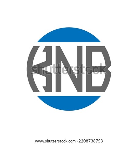 KNB letter logo design on white background. KNB creative initials circle logo concept. KNB letter design.