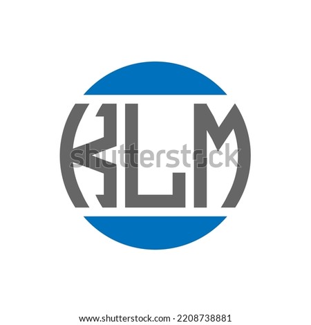 KLM letter logo design on white background. KLM creative initials circle logo concept. KLM letter design.