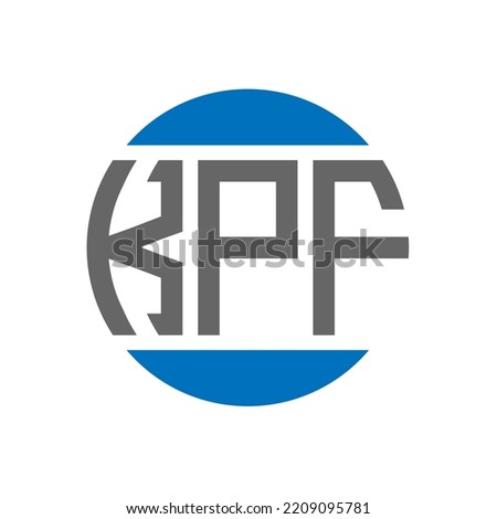 KPF letter logo design on white background. KPF creative initials circle logo concept. KPF letter design.