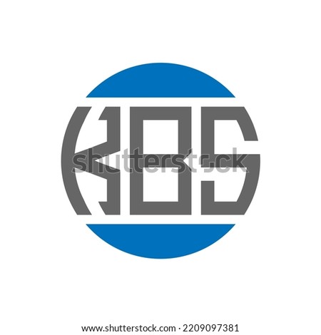 KBS letter logo design on white background. KBS creative initials circle logo concept. KBS letter design.