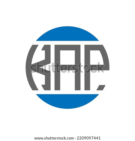 KAP letter logo design on white background. KAP creative initials circle logo concept. KAP letter design.
