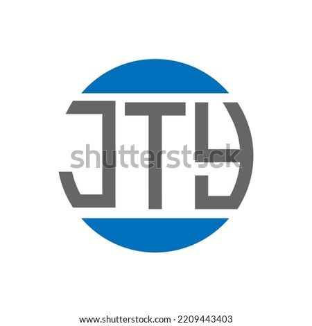 JTY letter logo design on white background. JTY creative initials circle logo concept. JTY letter design.