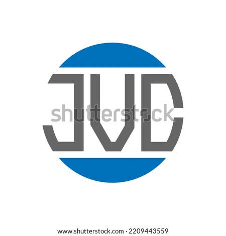 JVC letter logo design on white background. JVC creative initials circle logo concept. JVC letter design.