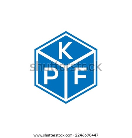 KPF letter logo design on black background. KPF creative initials letter logo concept. KPF letter design.
