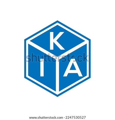 KIA letter logo design on black background. KIA creative initials letter logo concept. KIA letter design.

