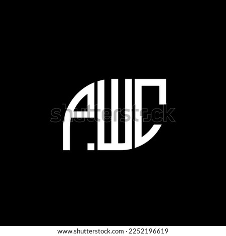 PWC letter logo design on black background.PWC creative initials letter logo concept.PWC vector letter design.

