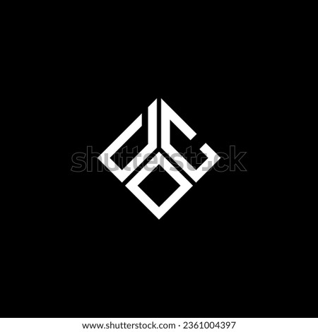 DOC letter logo design on black background. DOC creative initials letter logo concept. DOC letter design.
