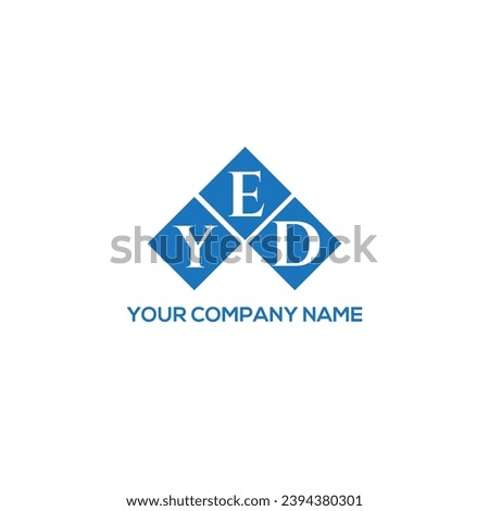 YED letter logo design on BLACK background. YED creative initials letter logo concept. YED letter design.
