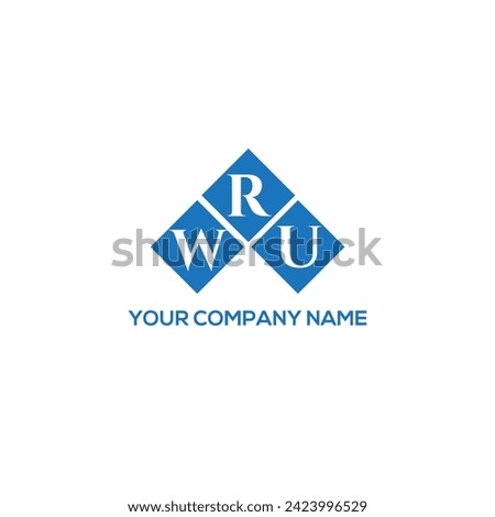 WRU letter logo design on white background. WRU creative initials letter logo concept. WRU letter design.
