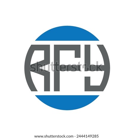 RFY letter logo design on white background. RFY creative initials circle logo concept. RFY letter design.
