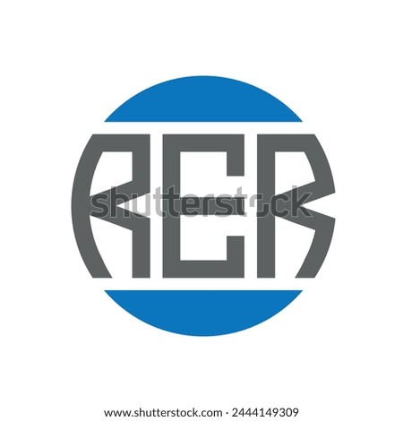 RER letter logo design on white background. RER creative initials circle logo concept. RER letter design.
