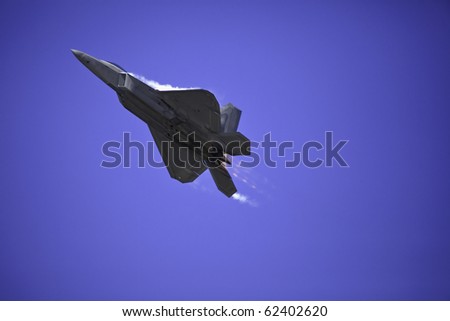 KANEOHE, HI - SEPTEMBER 26:  An F-22 Raptor of the U.S. Air Force demonstrates its capabilities on September 26, 2010 at the Kaneohe Bay Airshow in Hawaii