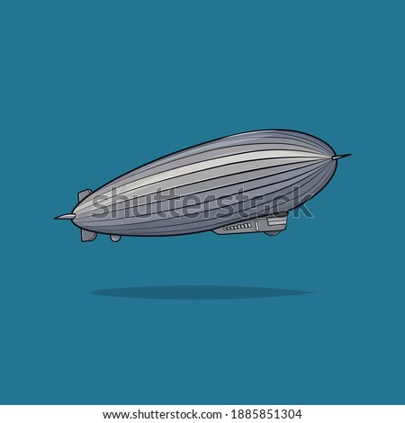 Vector illustration of a zeppelin 