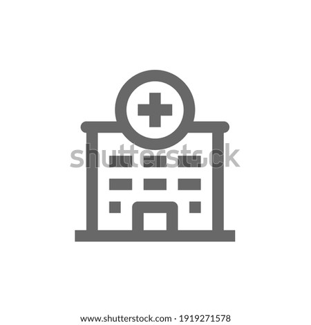 Hospital line icon for business website,apps, and many more