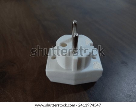 Similar – Image, Stock Photo Illustration, 3 prongs American energy plug, in sky, clouds, internet of things