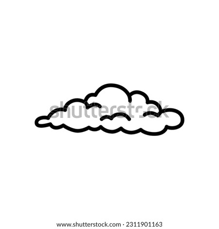 Cloud outline icon. Editable stroke. Isolated vector illustration