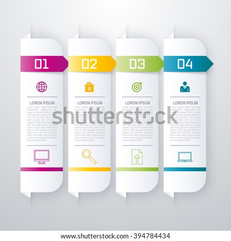 Vector illustration infographics four options. Stock vector