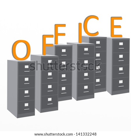 design with gray filing cabinets Office