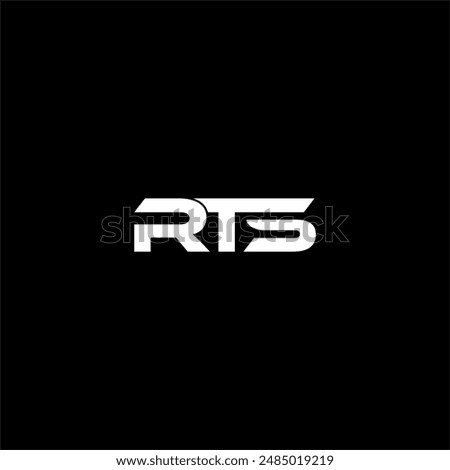 wordmark letter RTS logo concept vector icon