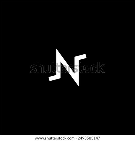 Letter N and EKG or pulse logo concept vector icon