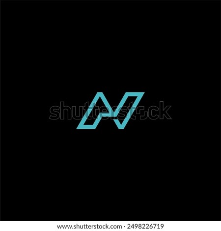 minimalist Letter AN or NA logo concept vector icon