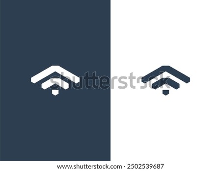 roof signal or home signal logo concept vector icon