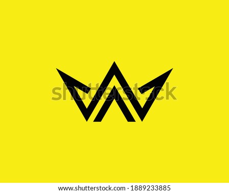 AW WA LETTER LOGO DESIGN VECTOR TEMPLATE