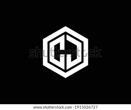 letter cj and jc logo design vector template