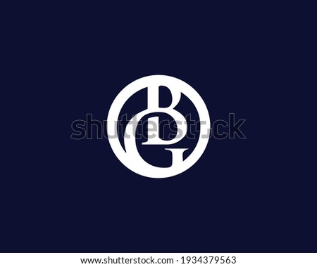 letter gb and bg logo design vector template