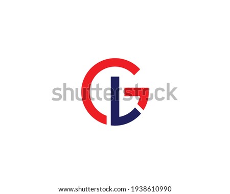 letter gl and lg logo design vector template