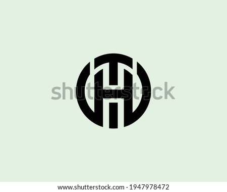 letter ht and th logo design vector template