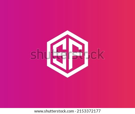 SF Hexagon logo design vector template