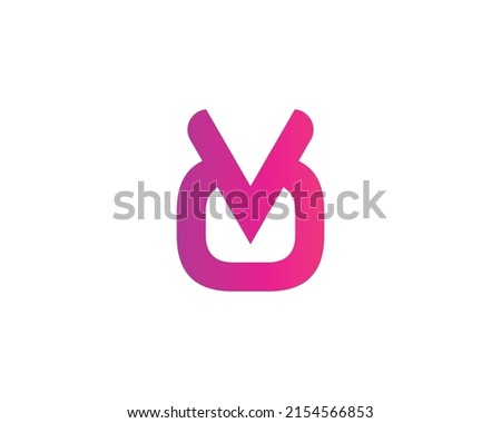 V OV VO logo design vector template