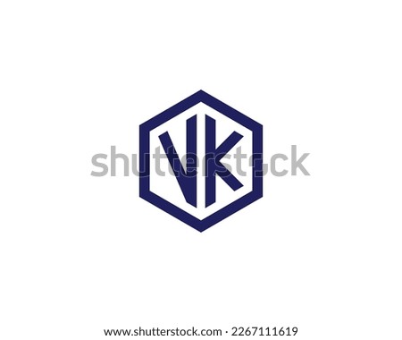 VK Logo design vector template