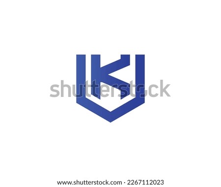 VK KV Logo design vector template