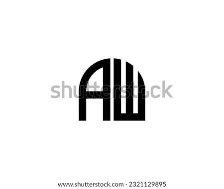 AW Logo design vector template