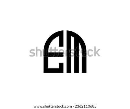 EM logo design vector template