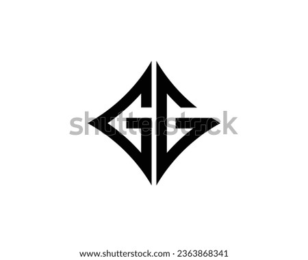 GG Logo design vector template