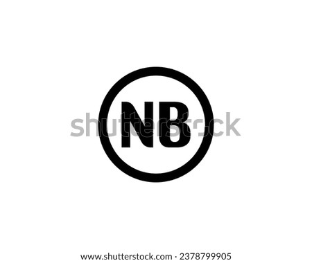 NB logo design vector template