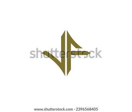 VF logo design vector template