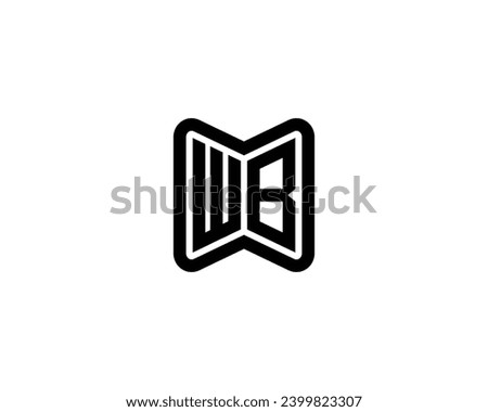 WB logo design vector template